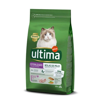 Comida Seca Para Gato Esterilizado Bolas De Pêlo Com Peru Affinity Ultima 1.5Kg