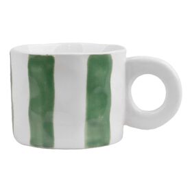 Caneca 260 ml Riscas Irregulares Verdes Kasa