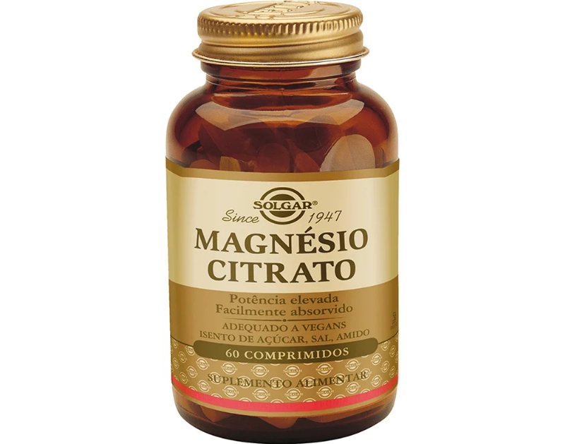 Suplemento Solgar Citrato Magnésio 60 Tabs