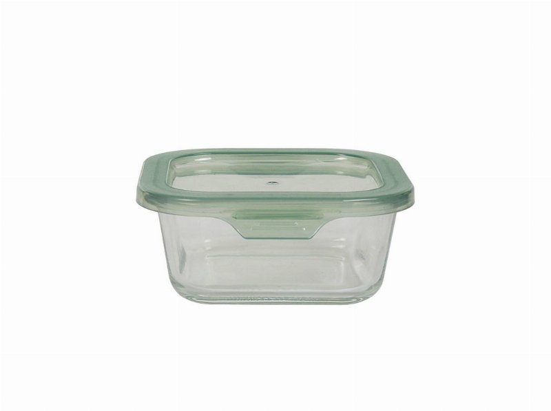 Caixa Hermética Vidro Actuel Quadrada Tampa Verde 0.5 l