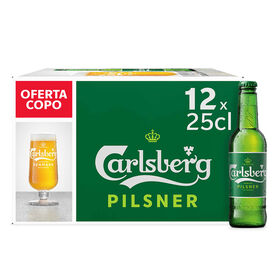 Cerveja Com Álcool Com Copo Carlsberg 12 X 25 cl