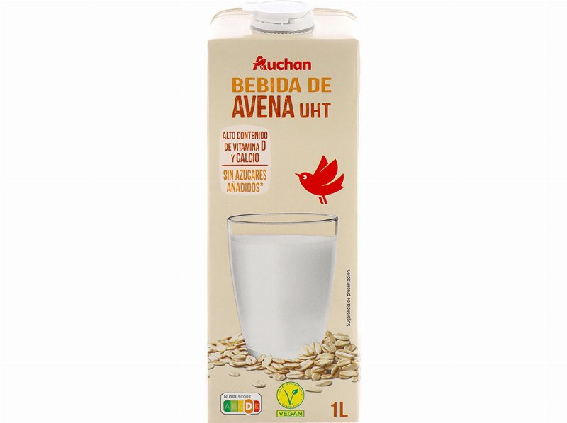 Bebida Aveia Auchan Sem Açúcares Adicionados 1 l
