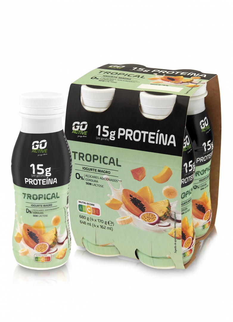 Iogurte Líquido Proteína Tropical Pack 4 Go Active 4x0.17Kg