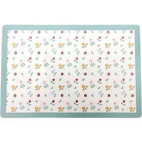 Individual 45X30Cm Verde Flores Rustic Country Kasa