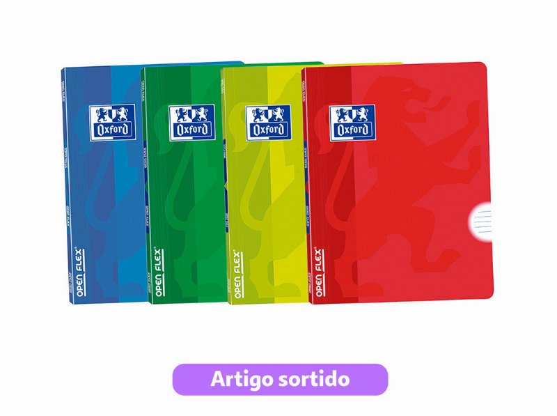 Caderno Agrafado Oxford Quadriculado A5 Cores Sortidas