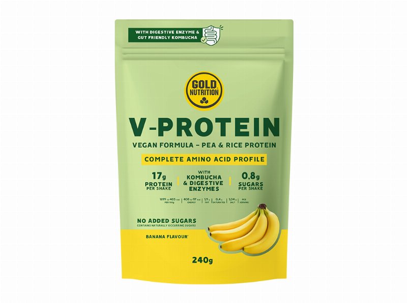 Proteína Goldnutrition V-Protein Vegetal Banana 240 g