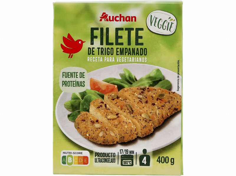 Filete De Trigo Auchan Panado Receita Vegetariana 400 g