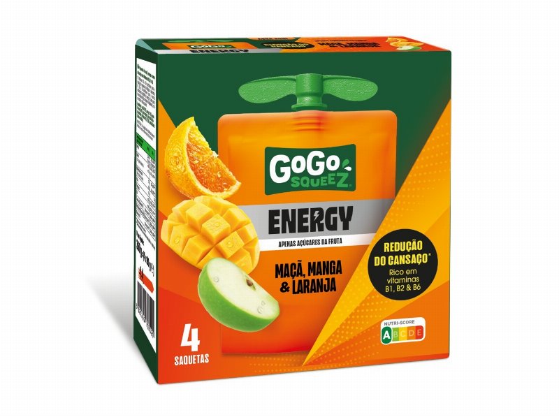 Saquetas Fruta Go Go Squeez Manga Laranja 4X90 g