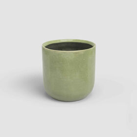 Vaso Redondo Júpiter 16 Cm Verde Cinza Artevasi