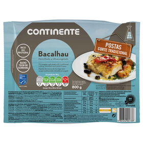 Postas Tradicionais De Bacalhau Msc Congelado Continente 800 gr