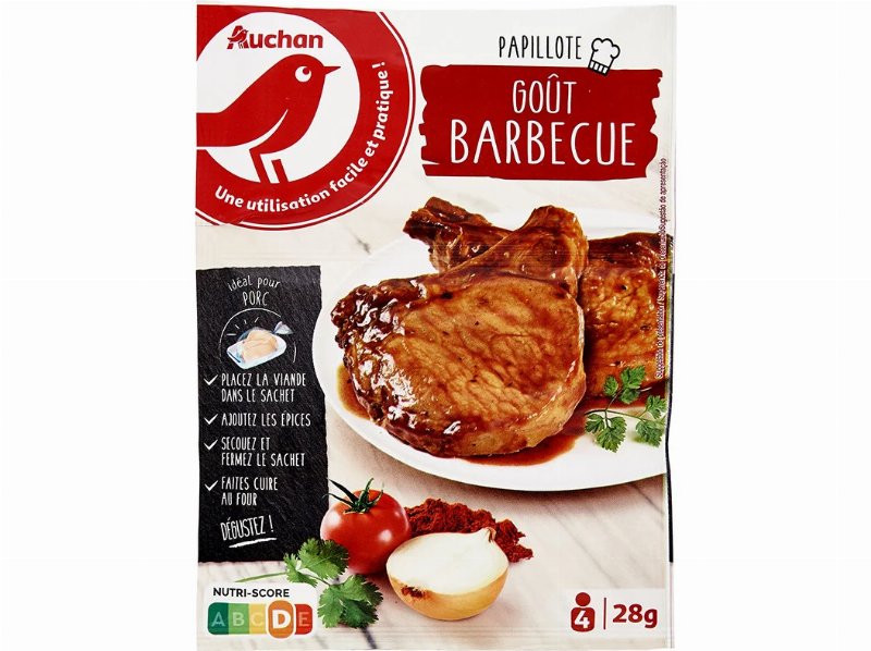 Tempero Auchan No Forno Com Sabor A Barbecue 28 g