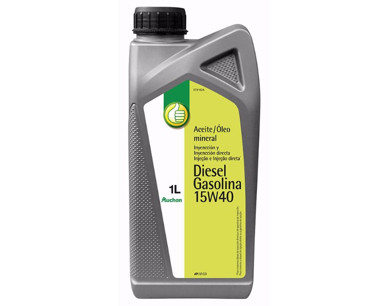 Óleo De Motor Auchan Essencial 15W40 Gasolina / Diesel 1 l