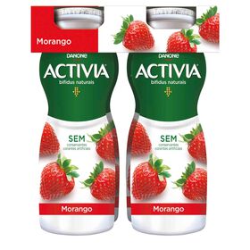 Iogurte Líquido Bifidus Morango Activia Danone 620 gr (4 Un)