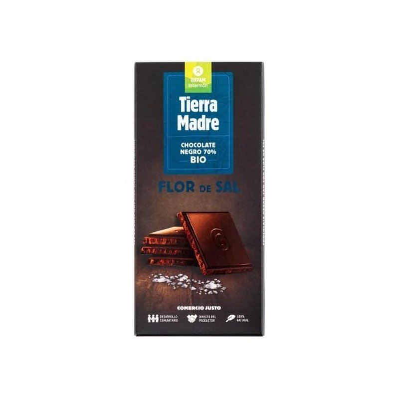 Chocolate Negro 70% Cacau Com Flor De Sal Bio Tierra Madre 100 g