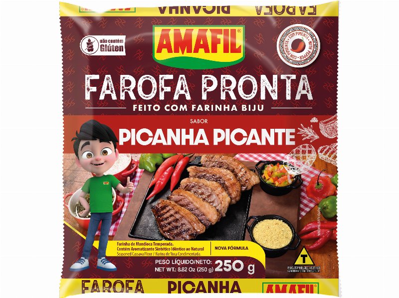Farofa De Mandioca Amafil Picanha Picante 250 g