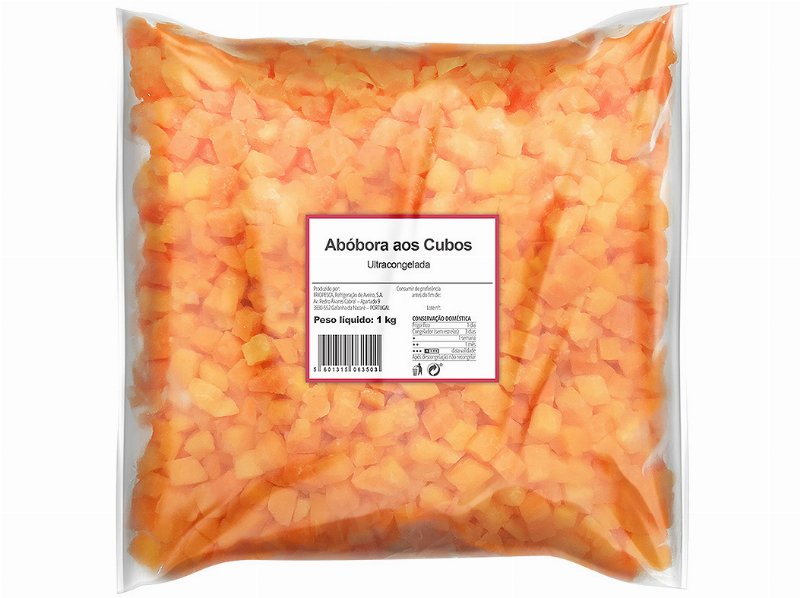 Abóbora Friopesca Congelada Cubos 1 kg