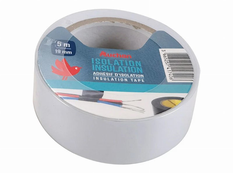 Fita Isoladora Auchan Branca 5Mx19Mm