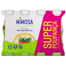 Iogurte Líquido Banana E Morango Mimosa 1208 gr (8 Un)