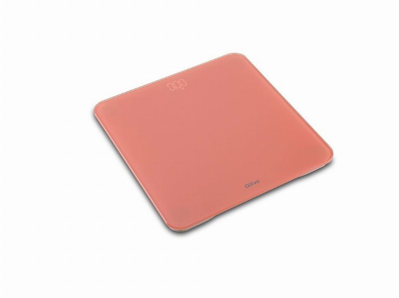 Balança Corporal Recarregável Qilive Q.5100 180 kg Lcd Usb-C Salmão