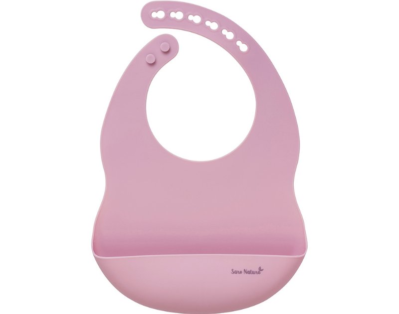 Babete De Silicone Saro Rosa 1 Un