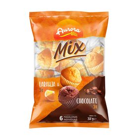 Madalenas De Laranja E Chocolate Aurora 250 gr (6 Un)