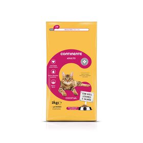 Ração Para Gato Adulto Cocktail Aves, Legumes E Salmão Continente 2 kg