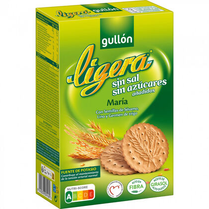 Bolacha Maria Ligera Sem Sal E Sem Açúcar Gullón 0.4Kg