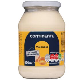 Maionese Em Vidro Sem Glúten Continente 419 gr