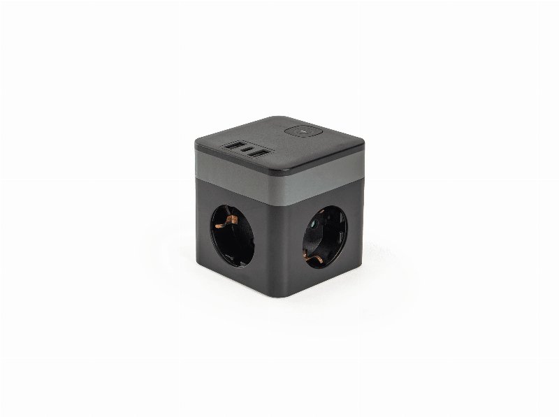 Bloco Tomadas Cubo 3X16A Aslo Preto 230V 3X16A