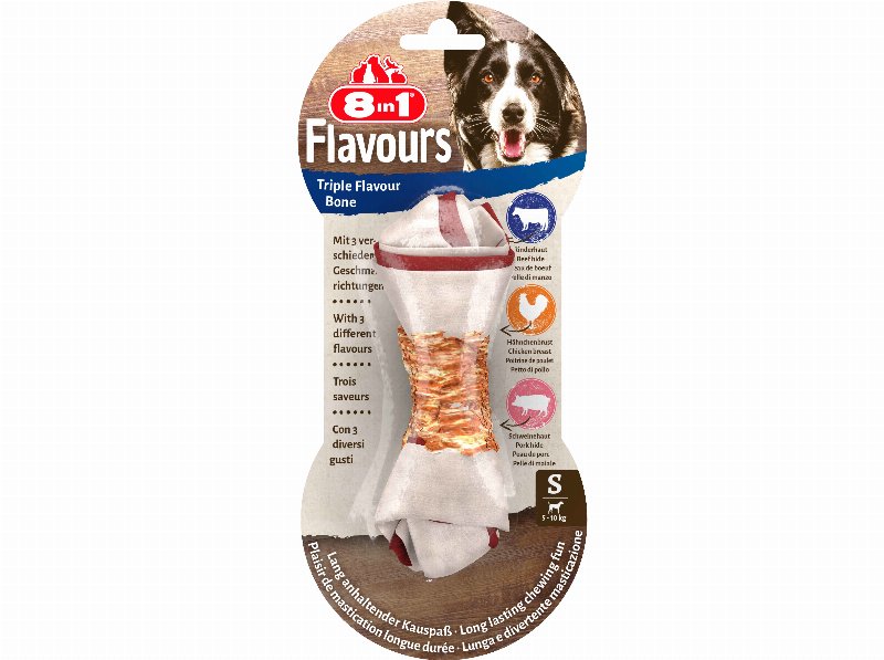Snacks Cão 8In1 Osso Triple Flavour S