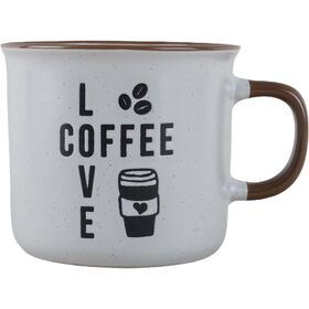 Caneca 285 ml Love Coffee Branca Kasa