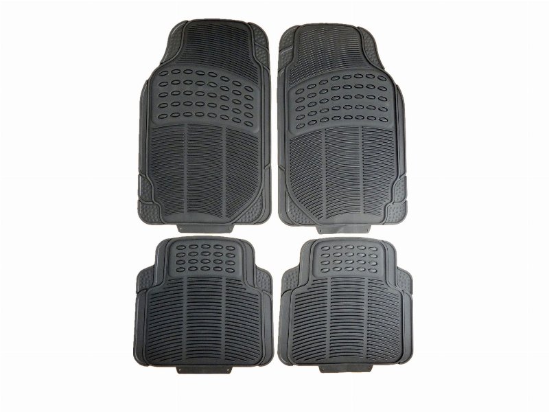 Conjunto De 4 Tapetes Borracha Jfo Preto 45X65Cm