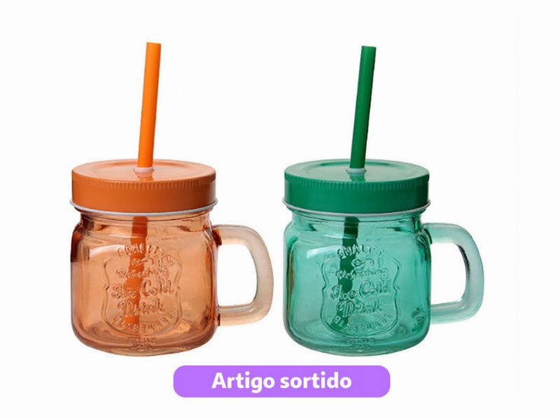 Copo Vidro Palhinha Actuel Relevo 24 cl Cores Sortidas