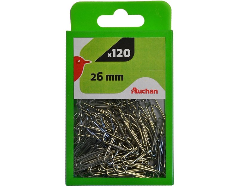 Clips Nº26 Auchan Em Metal 120 Unidades