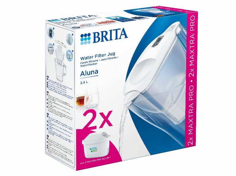 Jarro 2.4 l Aluna Branca Brita Com 2 Filtros