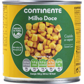 Milho Doce Lata Sem Glúten Continente 300 gr (Peso Escorrido 285 gr)