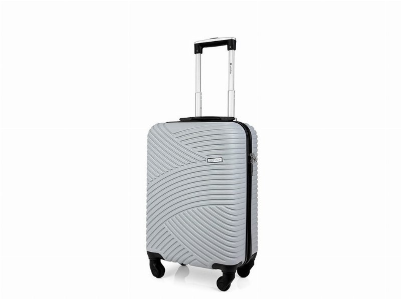Mala De Cabine Rígida Airport Ginko Cinzento Com 4 Rodas 55 X 35 X 20 Cm