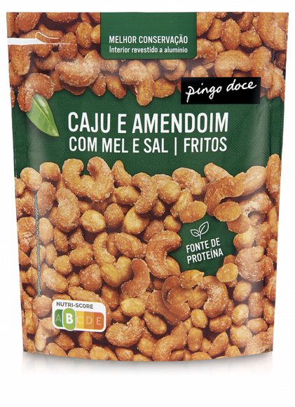 Amendoim E Caju Frito Com Mel E Sal Pingo Doce 0.2Kg