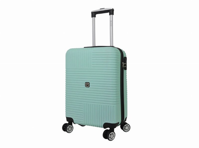 Mala De Cabine Rígida Airport Verde 8 Rodas 55X36X21Cm