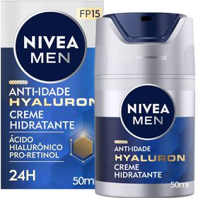Creme De Rosto Hyaluron Anti-Idade Fps15 Nivea Men 50 ml