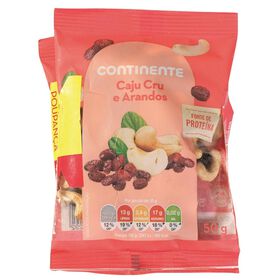 Mix Caju E Arandos Pack Poupança Continente 4 X 50 gr