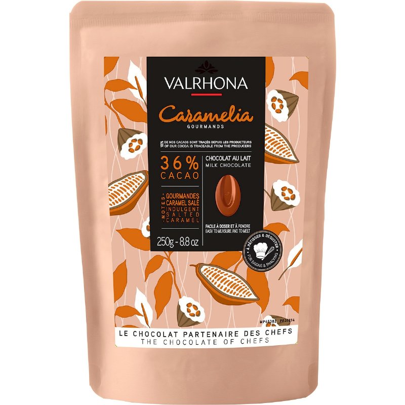 Valrhona Chocolate De Leite 36% Caramélia 250 g