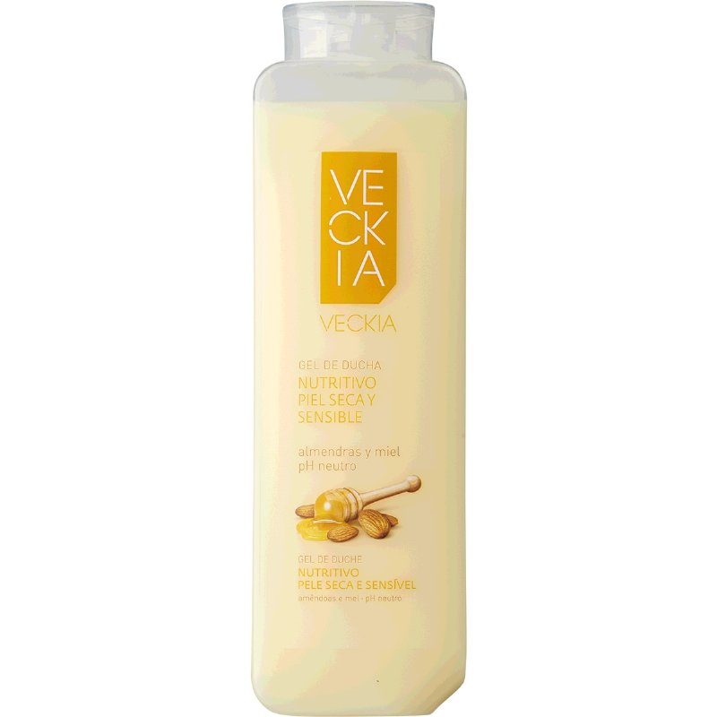 Gel De Banho Nutritivo Para Pele Seca E Sensível Com Amêndoas E Mel 750 ml