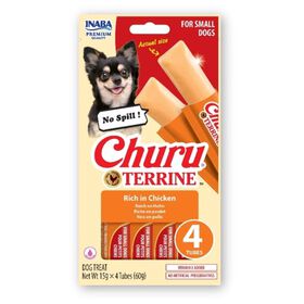 Snack Para Cão Adulto Pequeno Frango Churu Terrine 4 X 15 gr