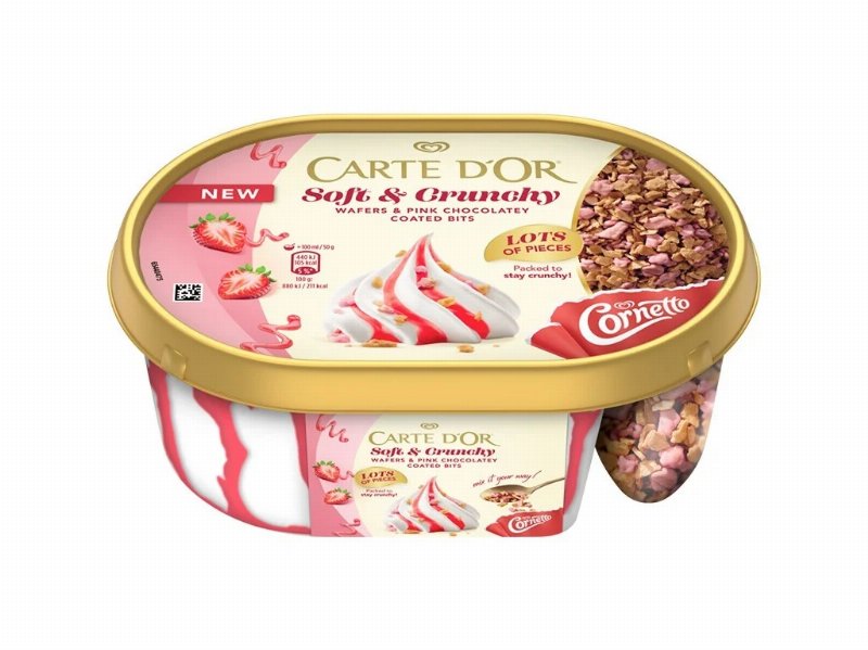 Gelado Carte D'or Cornetto Morango 750 ml