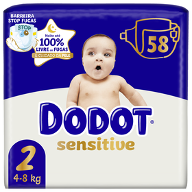 Fraldas Sensitive 4-8 kg T2 Dodot 58 Un