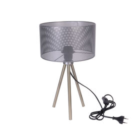 Candeeiro De Mesa Metal Cinza Florbela Kasa