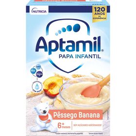 Papa Infantil Farinha Láctea Pêssego E Banana +6M Aptamil 225 gr