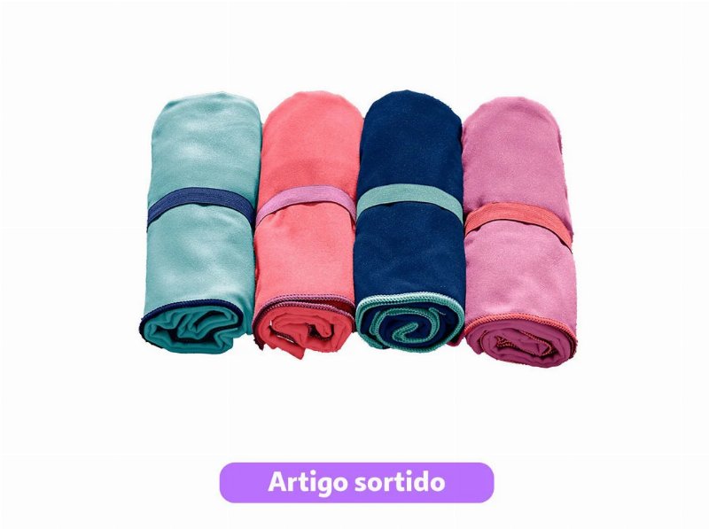 Toalha Praia Microfibra Actuel 80X130Cm Cores Sortidas