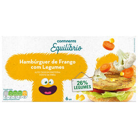 Hambúrguer De Frango Com Legumes Continente Equilíbrio 360 gr (6 Un)